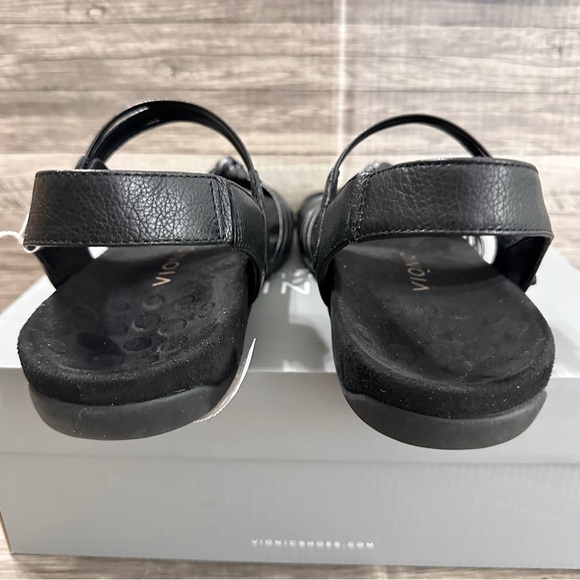Vionic Talulah Womens Size 10 Black Leather Strap Sandals Comfort Summer Shoes - Picture 6 of 8
